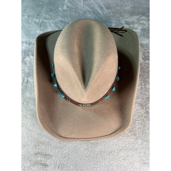 Scala 100% Wool Cowboy Hat Turquoise Concho One Size Western Cowgirl main image 9